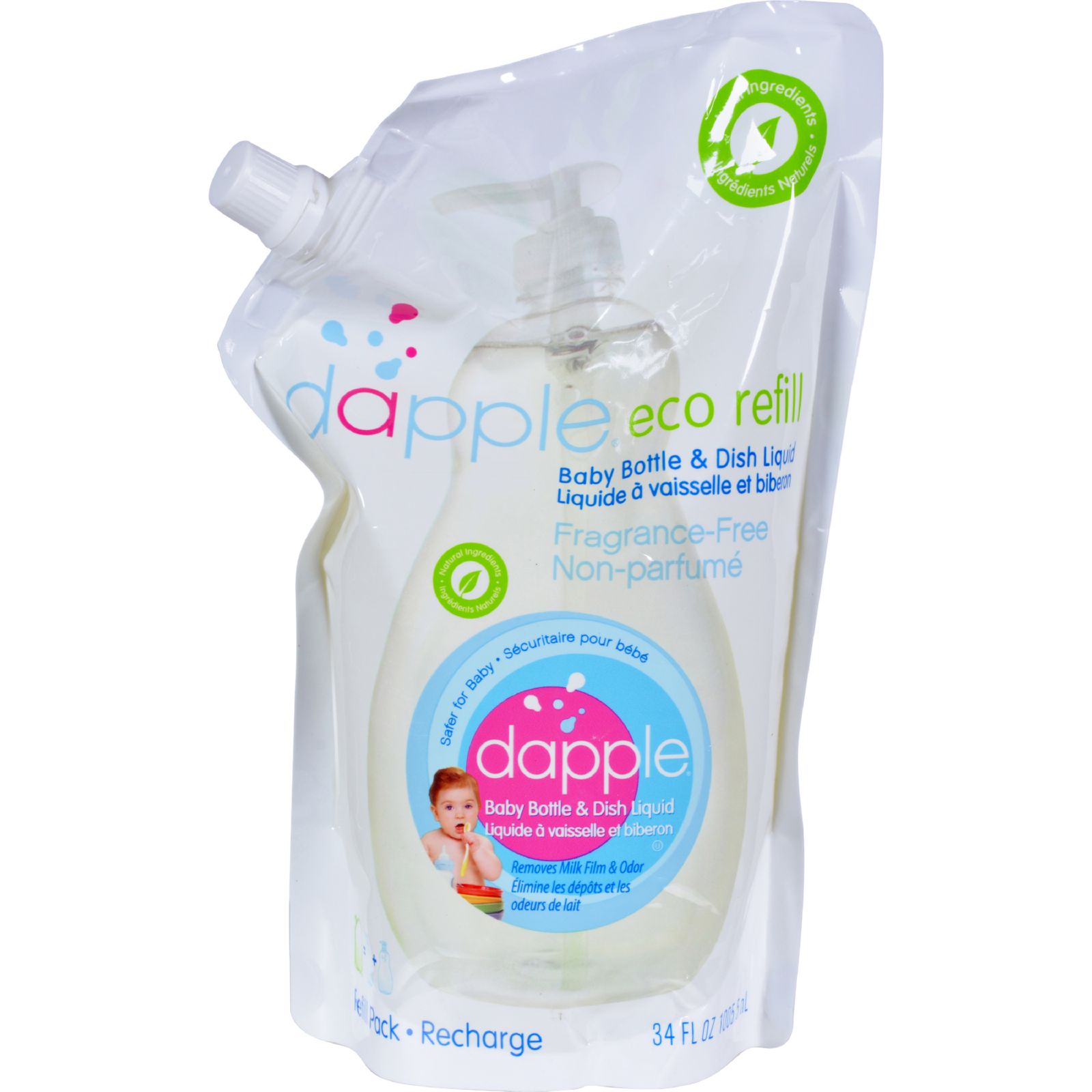 Dapple Bottle & Dish Soap Fragrance Free - 16.9 FZ